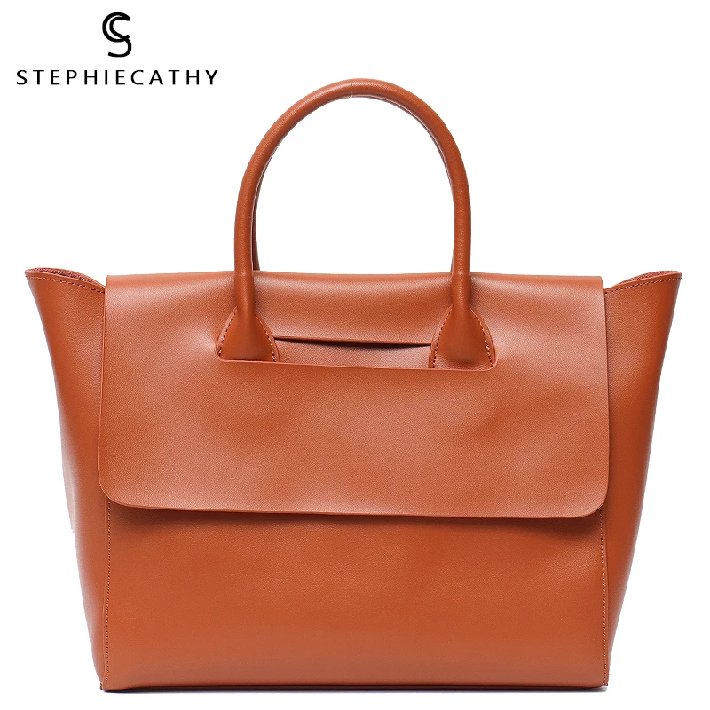 

SC Fashion Brand Leather Lady Totes Women Trapeze Bags Shoulder&Crossbody Bag Female Large Flap Genuine Leather Handbag&Baby Bag