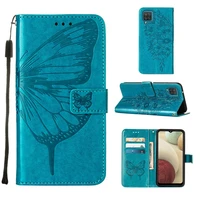 butterfly flower leather wallet flip cover for samsung galaxy a12 a32 4g a52 a72 5g s21 s20 fe a51 a50 a30 a21s a02 s phone case