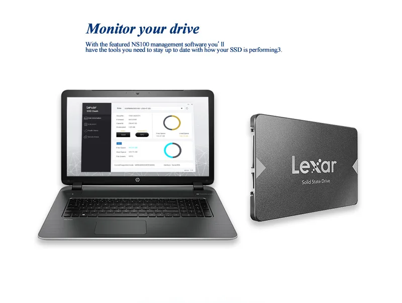 Lexar NS100 2," SATA 3 SSD 128 ГБ 256 ГБ Внутренний твердотельный накопитель 512 ГБ HD Жесткий диск высокая скорость для ноутбука Настольный ПК