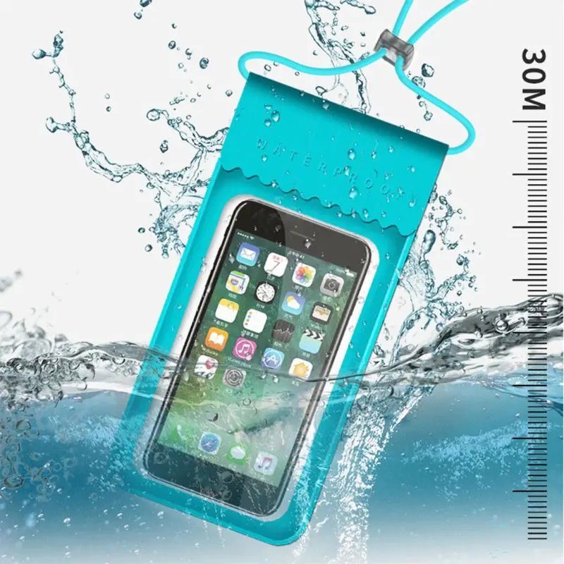 

TPU Waterproof HD Mobile Phone Bag Touch Screen Swimming Bag Beach Swimming Pool Diving Snorkeling Mobile Case