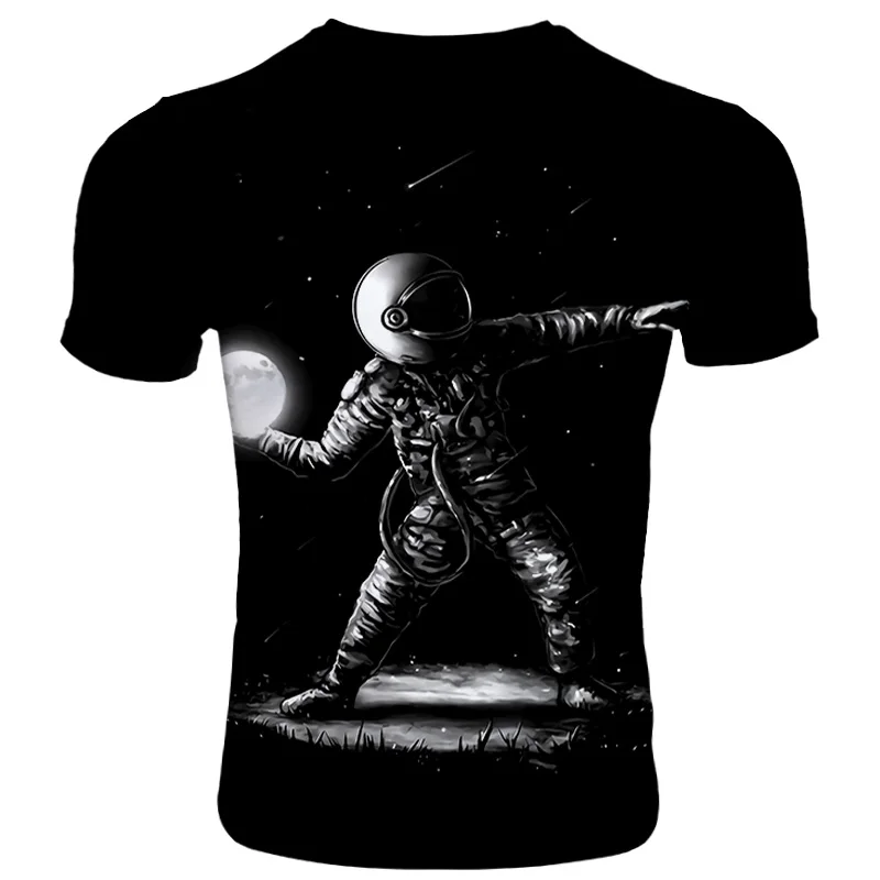 

2021 new 3DT shirt men's astronaut element fun T-shirt ladies 3D printing fashion high-quality T-shirt summer top
