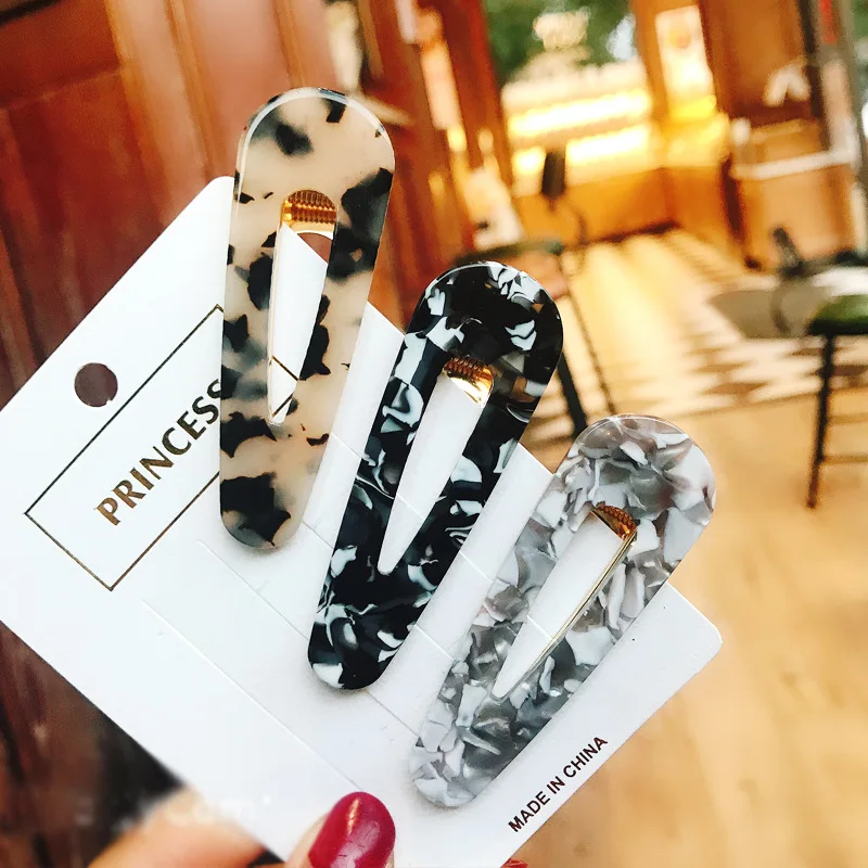 Заколка для волос леопардовая Женская элегантный зажим из ацетата в форме