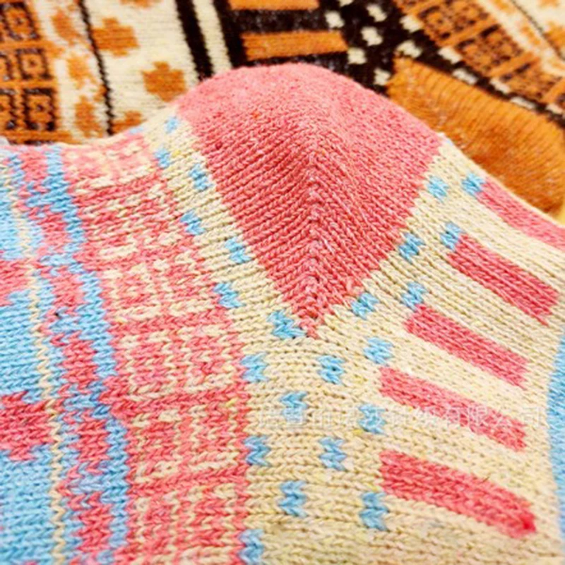 

5 Pack Women Socks Soft Knit Wool WinterThick Warm Cabin Fuzzy Crew Socks