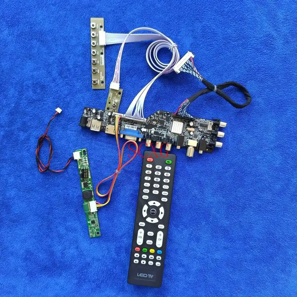 

30Pin LVDS СВЕТОДИОДНЫЙ матричный плата контроллера 1920*1080 подходит LM215DT7A/LM215DT8A/LM215DT9A комплект совместимому с HDMI AV VGA USB цифровой сигнал