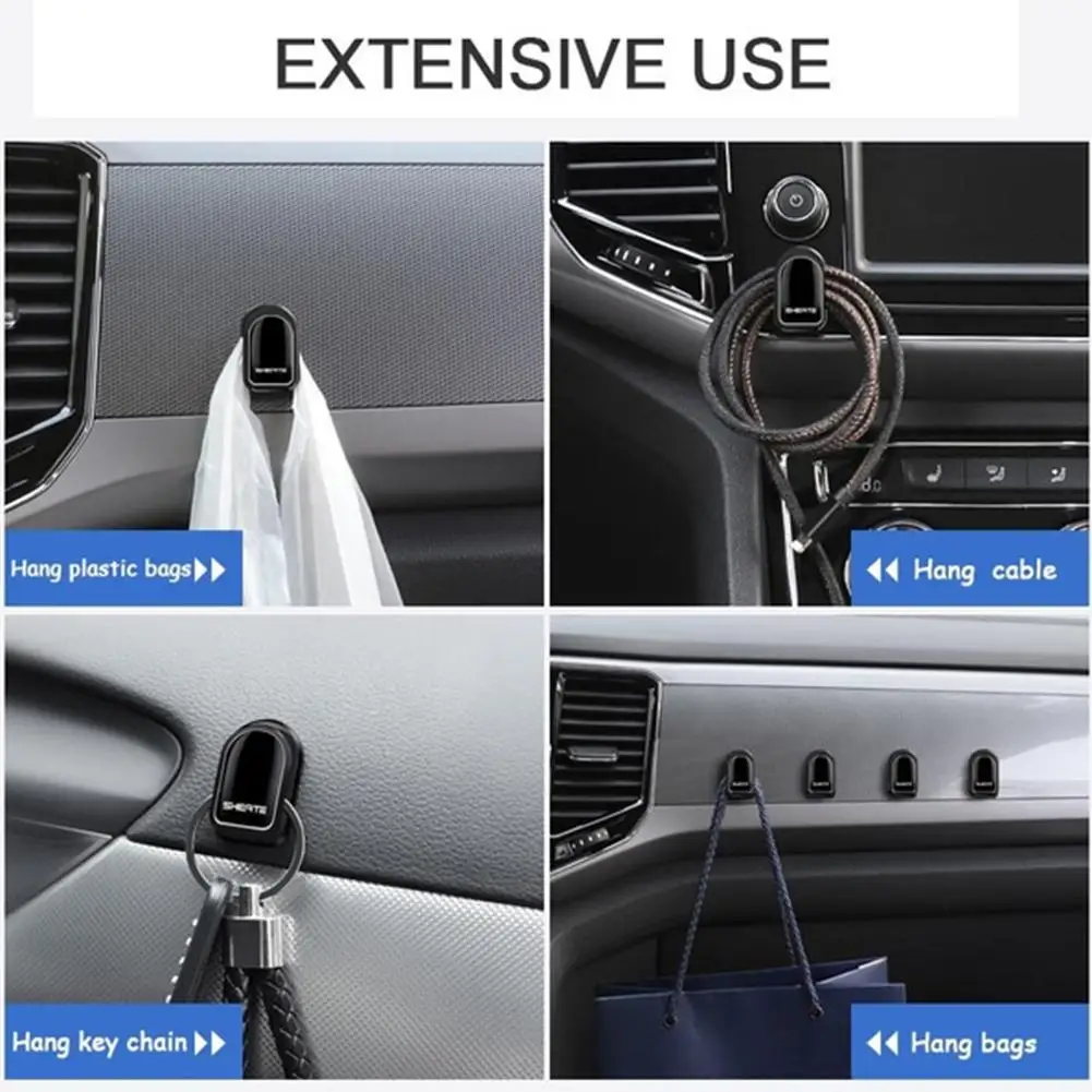

1/4PCS Creative Car Small Hook High Grade Stealth Hook Convenience Paste Accesorios Ornament Type Hook Interior Coche E0A9