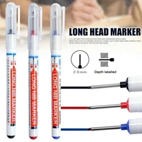3pcs 20mm deep hole marker pens long nib marker pen waterproof marker pencils colorful ink carpenter pen carpenter marking tool