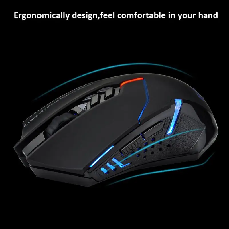 ET X-08 2000DPI регулируемая 7 кнопок 2 4G Беспроводная игровая мышь Профессиональная для