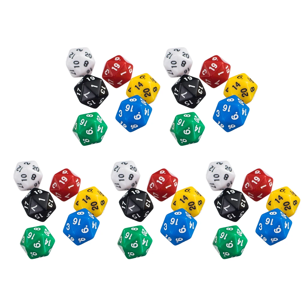 30x красочная D20 многомерная фотография для ролевых игр MTG настольная вечевечерние