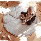 Хлопковое одеяло для ползания новорожденных, игровой коврик в форме листьев, декор детской комнаты