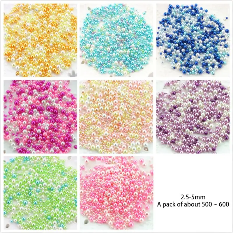 

About 500 Pcs 8 Color Crystal Epoxy Pearl Filling for Necklace Bracelet Jewelry Makeing Accessories