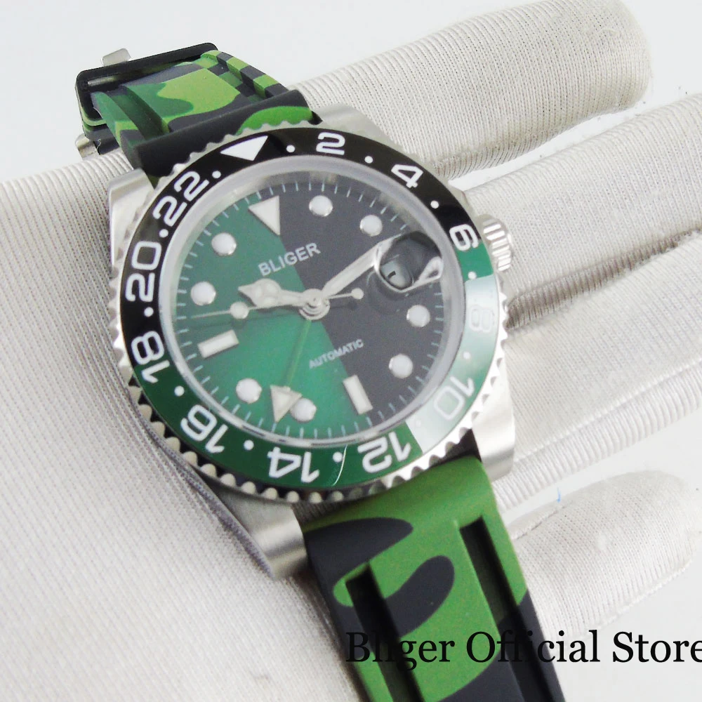 Новый дизайн 40 мм Автоматическая Мужская фотосессия ремешок керамический ободок