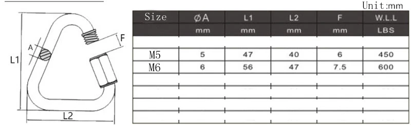 304 из нержавеющей стали карабин треугольный Открытый Кемпинг снаряжение для