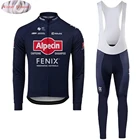 Зимняя одежда Alpecin Fenix 2021, велосипедный костюм с длинным рукавом, теплый флисовый трикотажный пиджак, теплая рубашка, комплект велосипедных брюк