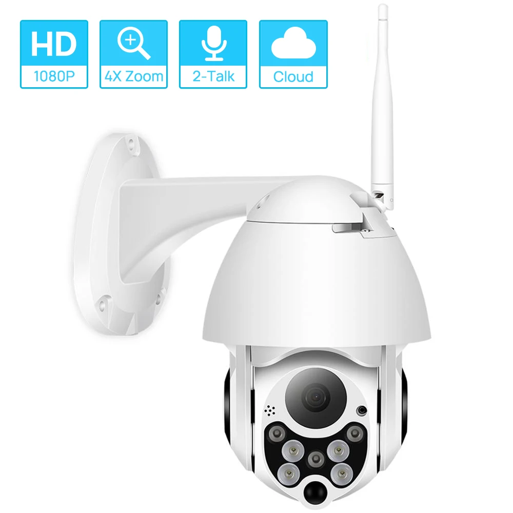Hamrolte 1080P Wifi камера 4X цифровой зум Мини PTZ камера двухсторонняя аудио Moyion Обнаружение Водонепроницаемая уличная IP камера