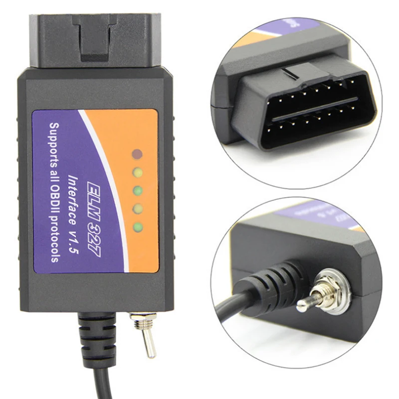 ELM 327 V1.5 USB ELM327 PIC18F25K80 CH340 FORScan для HS CAN/MS CAN переключатель obd obd2 сканер автомобильный