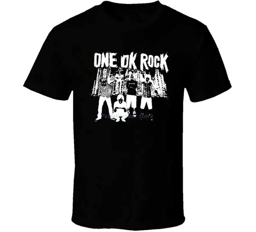 One Ok Rock Япония Рок Группа Логотип 3 рубашка черная белая футболка Мужская