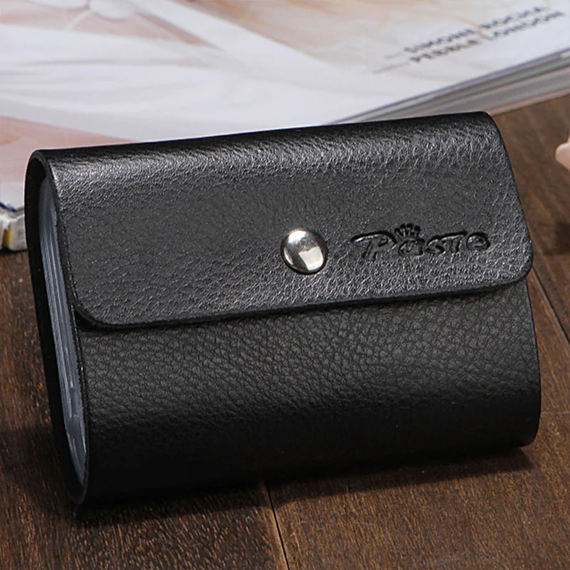 Милая дамская сумка для банковских карт женская изящная ретро кожаная