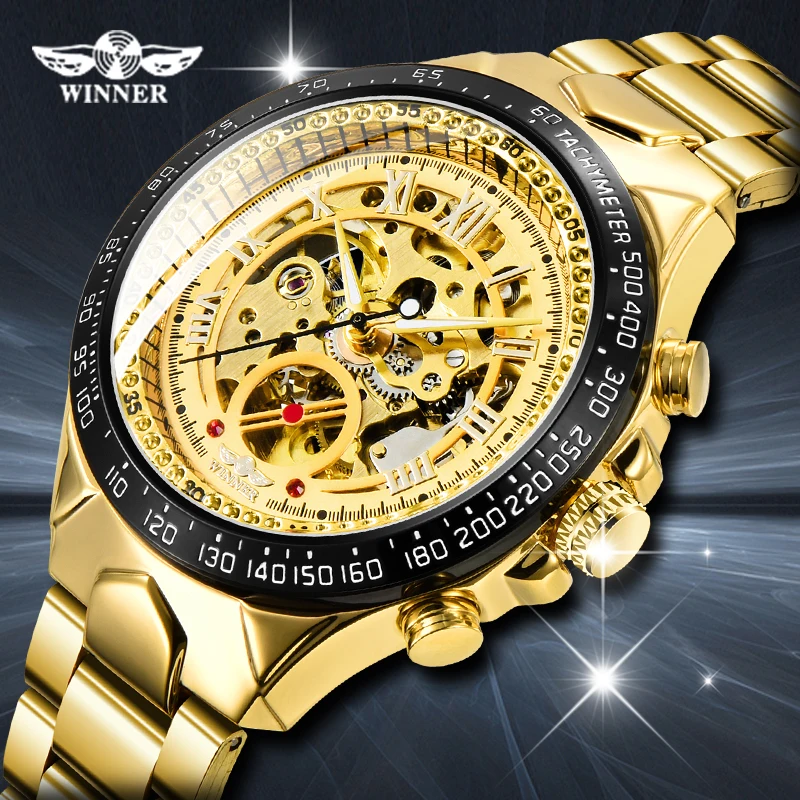 Часы наручные Winner Мужские механические Классические брендовые Роскошные модные