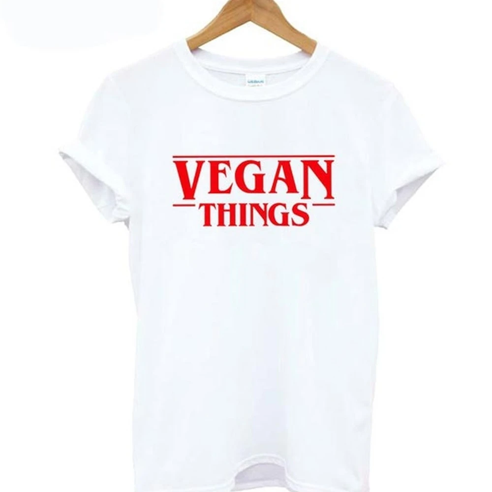 

Vegan Things Letter Print T Shirt Women Short Sleeve O Neck Tshirt Summer Women Tee Shirt Tops Camisetas Mujer GB8D