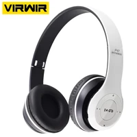 bluetooth wireless headphones hifi wired 3 5mm fashion music headset support tf card aux audio cable with mic sport earphones