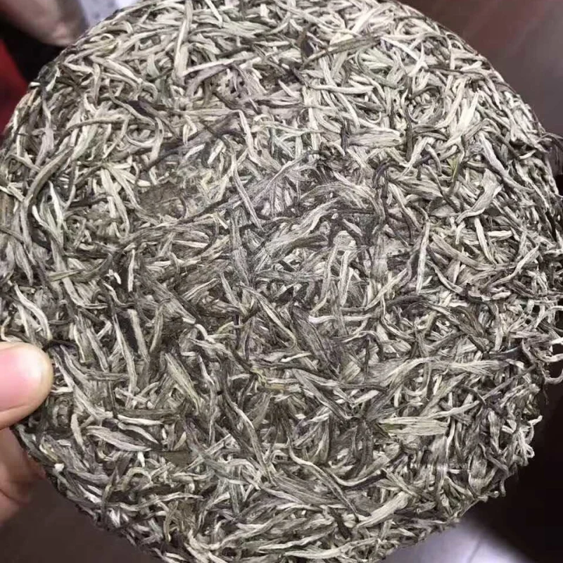 

Fujian Old Fuding White Chinese Tea Cake Natural Organic White Chinese Tea Silver Needle Bai Hao Yin Zhen Tea 300g