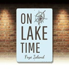 Персонализированный знак с именем озера на озере, табличка времени, алюминиевый металлический декор