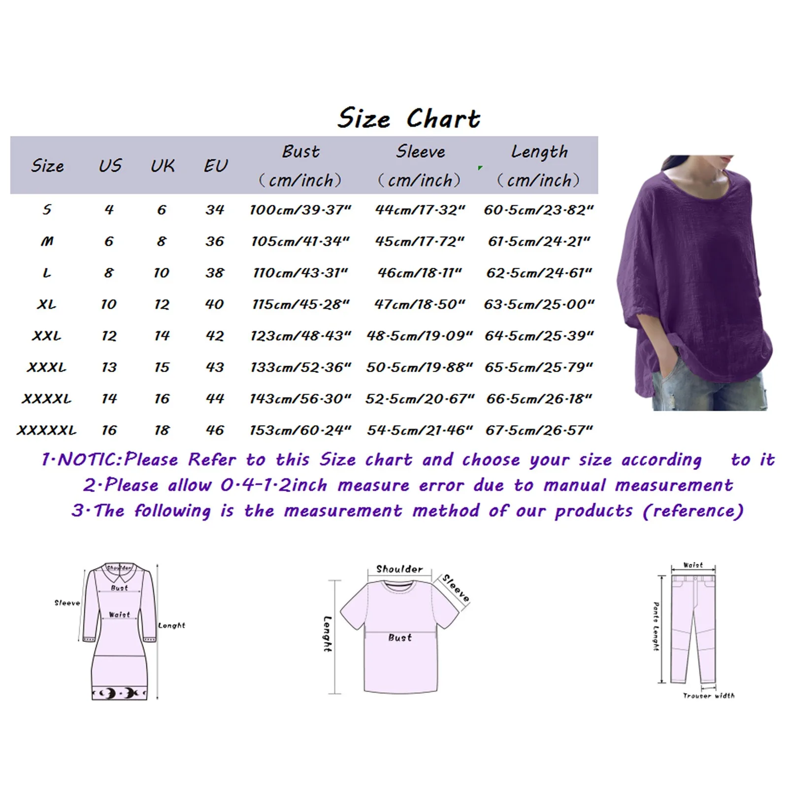 

Vintage Asymmetrical Shirts Women's Solid Color Cotton Blouse 2021 Casual Three-Quarter Sleeve Loose Female Clothing Chemise