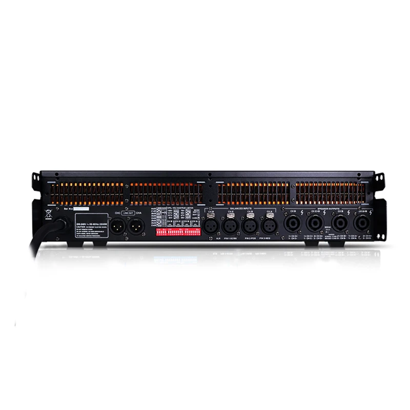 1350w усилитель 4-канальный DJ Усилитель 10KQ аудио стерео профессиональный звуковой Модернизированный усилитель мощности с 14 конденсаторы