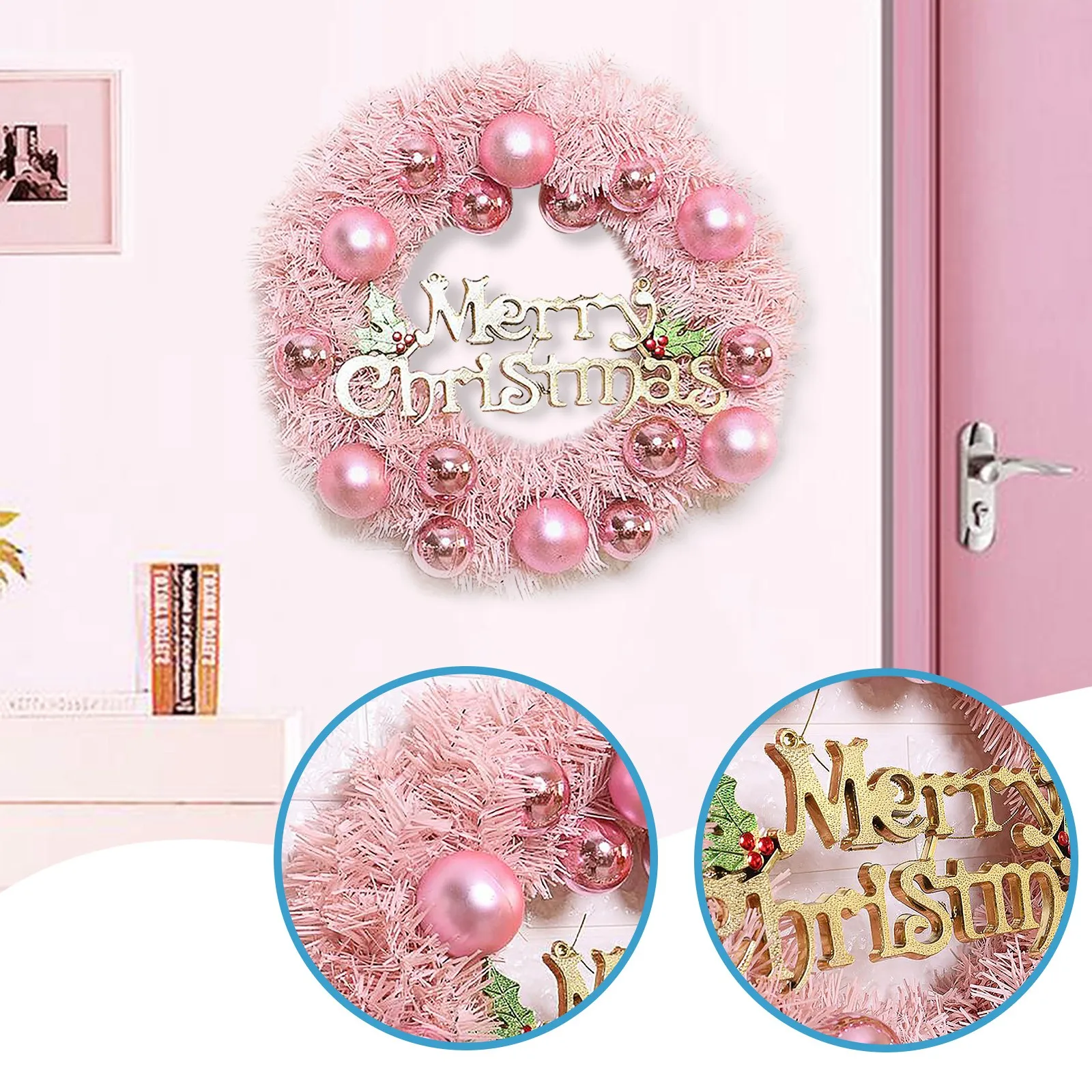 Новые креативные Розовые рождественские украшения Гирлянда кулон в виде домика