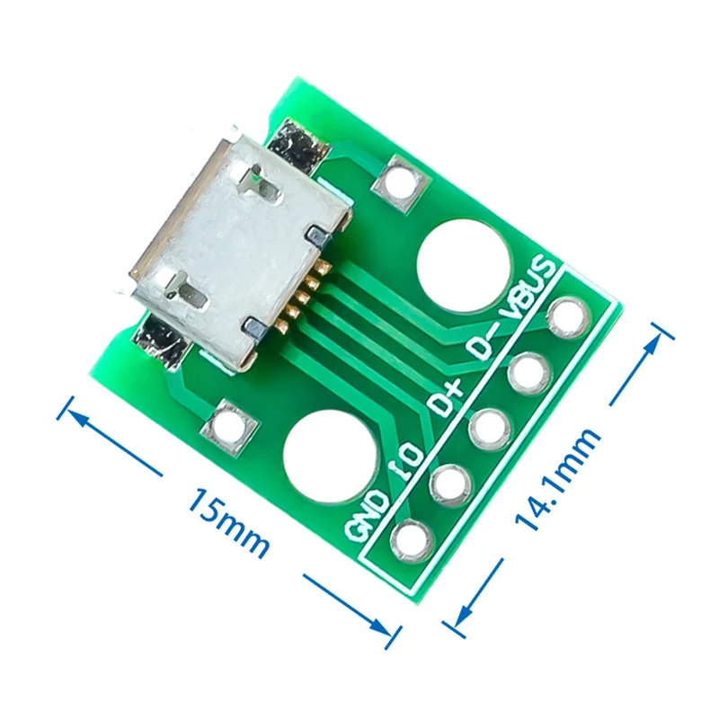 10 шт. адаптер MICRO USB Для DIP-адаптера 5-контактный женский разъем Фотографическая