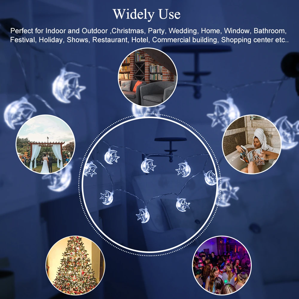 Гирлянда светодиодная Водонепроницаемая со звездами 1 м|Светодиодная лента| |