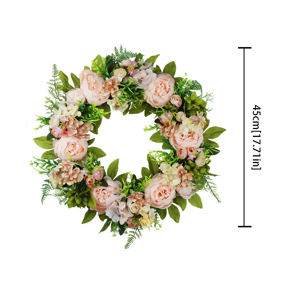 

Simulation Silk Peony Wreath Artificial Easter Decoration Wreaths Perfect Quality For Christmas Home Wedding Party Decor Hanging
