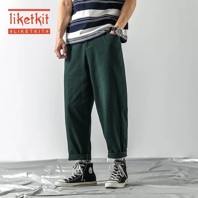 Liketkit мужские новые винтажные брюки карго 2019 однотонные комбинезоны различных
