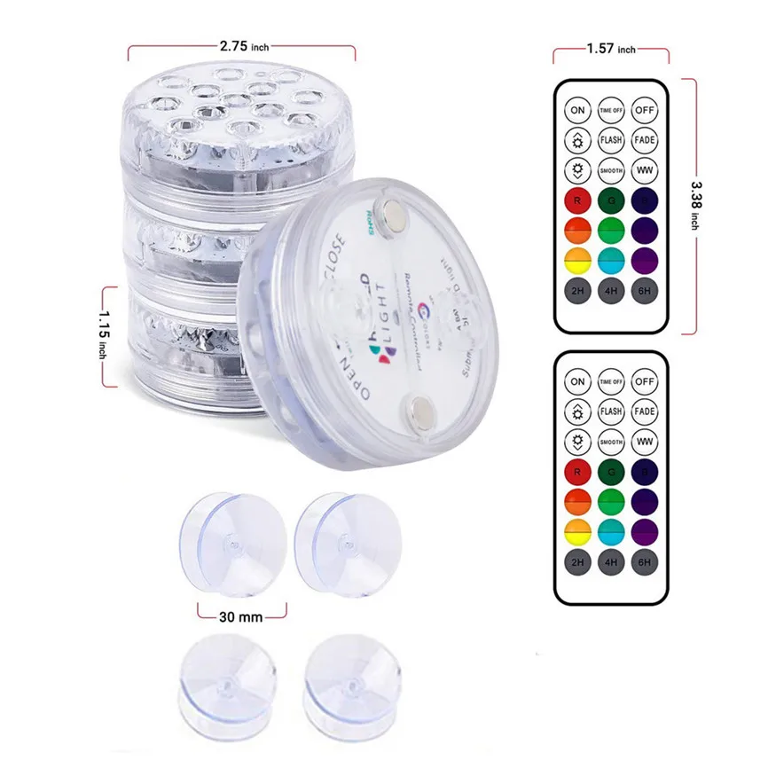 13 светодиодный ных фонарей водонепроницаемое удаленное украшение бассейна