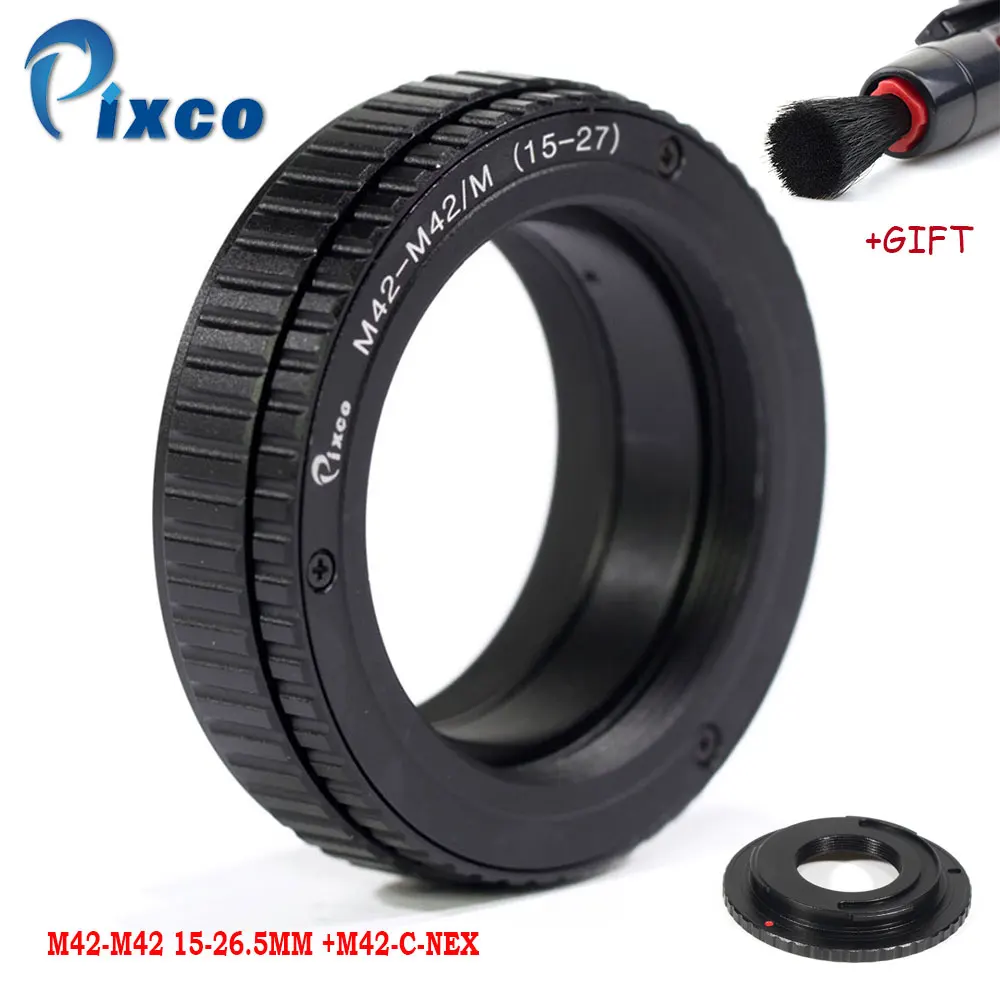 

ADPLO M42 to M42 Adjustable Focusing Helicoid Adapter 15-26.5mm 15mm to 26.5mm Macro Extension Tube Screw mount Lens Camera