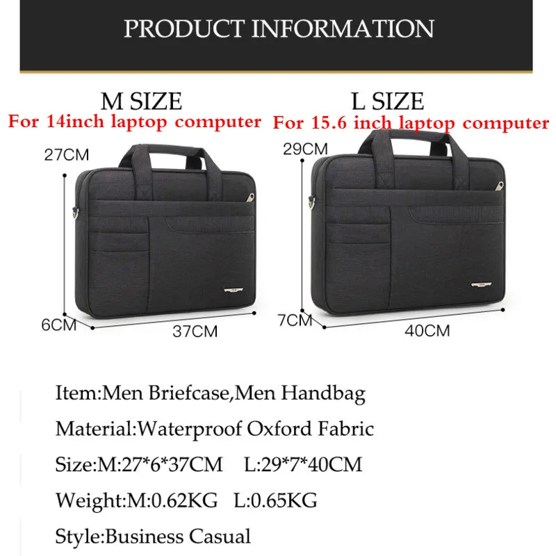 2021 мужские деловые сумки через плечо для Mackbook HP DELL Lenovo 14 15 6 дюймов портфели