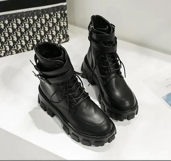 Женские ботильоны на шнуровке осенне-весенние полусапожки из искусственной кожи