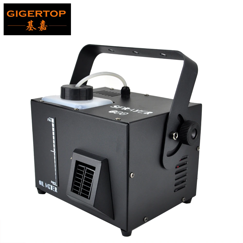 Online Nowy 600W etap DMX512 Haze maszyna do mgły zdalnego czasu ilość czas kontroli mały rozmiar przenośny wyświetlacz LED Colume Machine