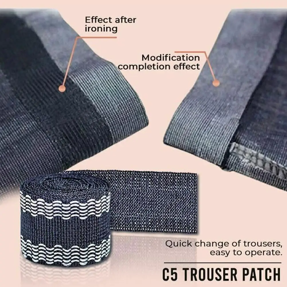

Creative DIY Pants Edge Shorten Self-adhesive Pants Jean Sewing Apparel Clothing For Jean Repair Fabric And Mouth Pants Pas U5T4