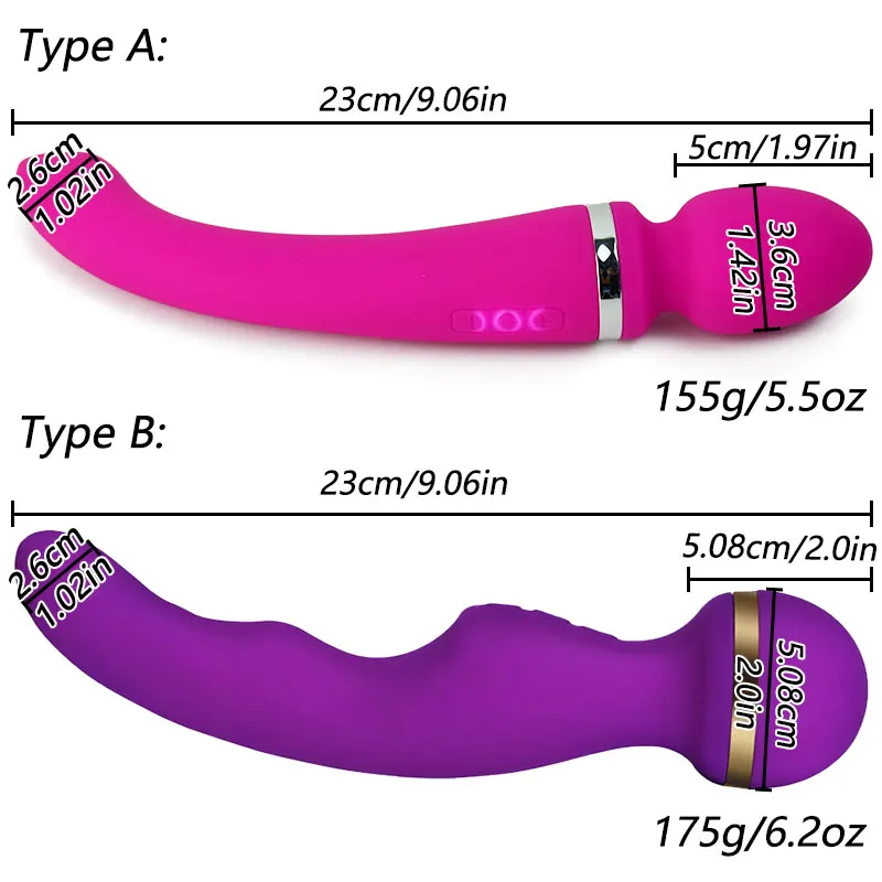 Вибратор с двойной головкой DopaMonkey 10 скоростей массажер секс игрушка для женщин