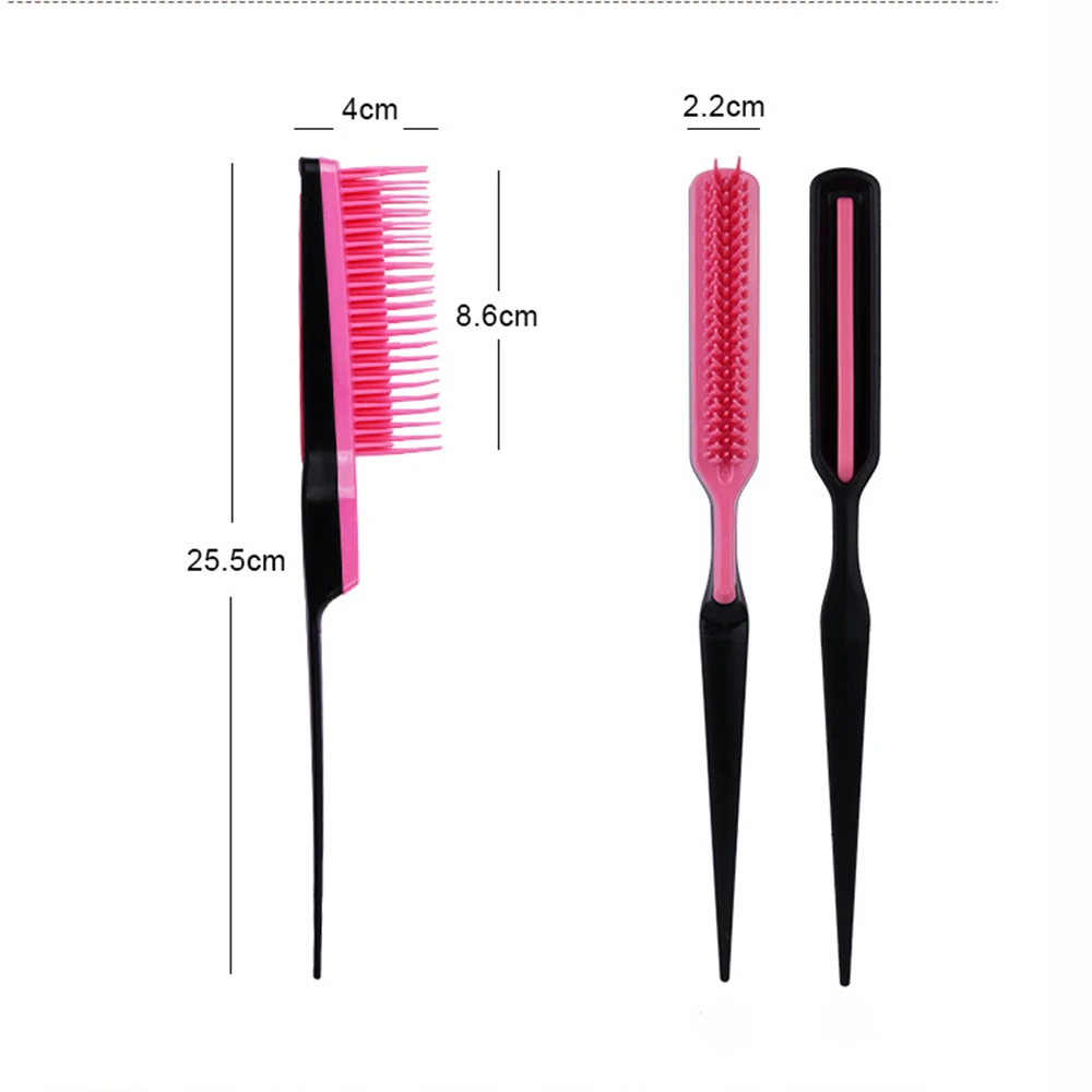 

7 Colors Professionl Hair Comb Salon Barber Haircut Dyeing Hair Cutting Hair Comb Plastic Pointed Tail Comb Highlight Combs