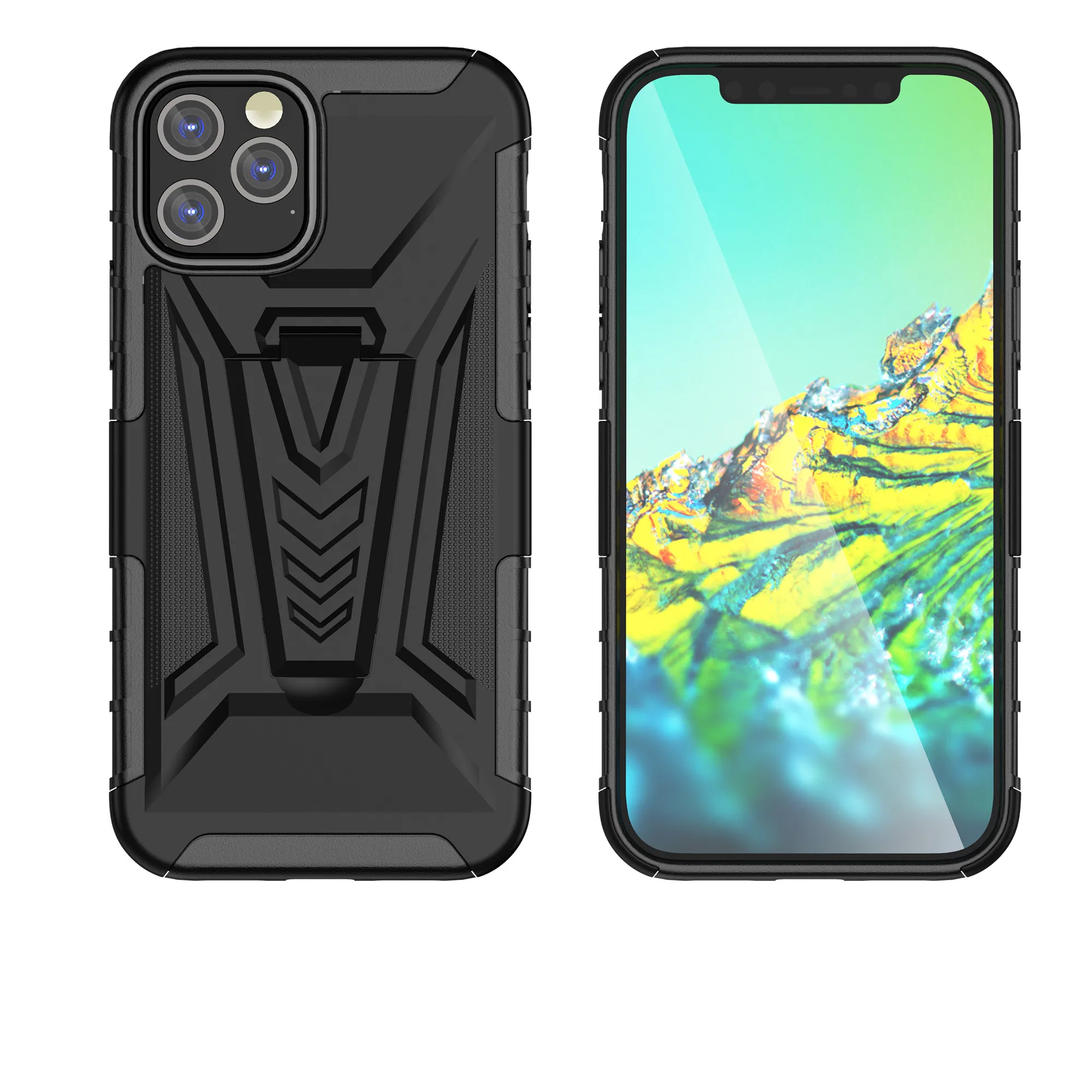 

Противоударный армированный чехол для iPhone 13, 11, 12 Pro, 6, 6s, 7, 8 Plus, X, Xr, Xs Max, mini, с подставкой