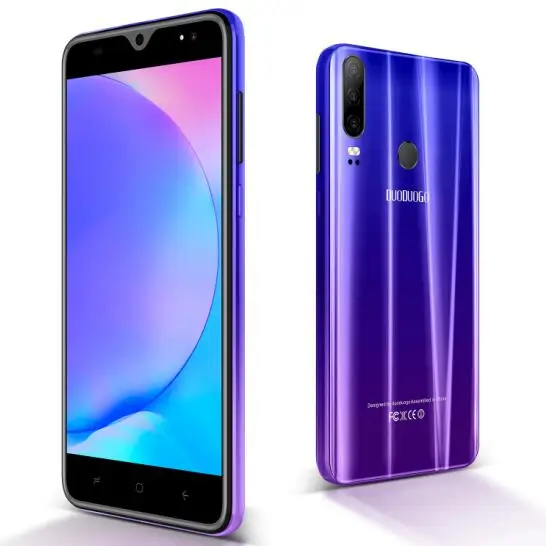 Фиолетовый DUODUOGO P30 мобильный телефон Android 9,0 3 ГБ ОЗУ 32 Гб ПЗУ 13MP+ 5MP 5," HD ips 4800mAh отпечаток пальца 4G celular смартфон мобильный телефон - Цвет: Фиолетовый