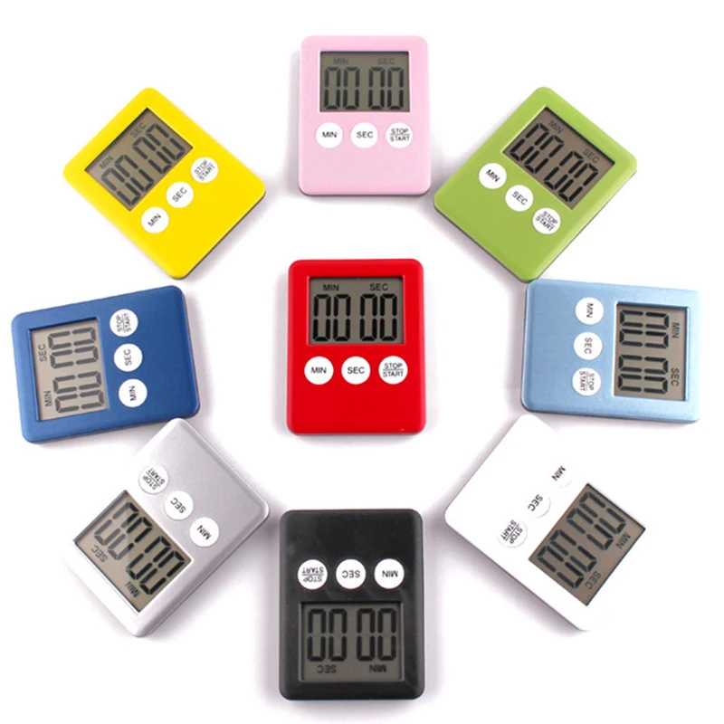 

Многофункциональный кухонный таймер для приготовления пищи, ЖК Цифровые зеркальные часы, спортивный секундомер, инструмент для выпечки, ак...