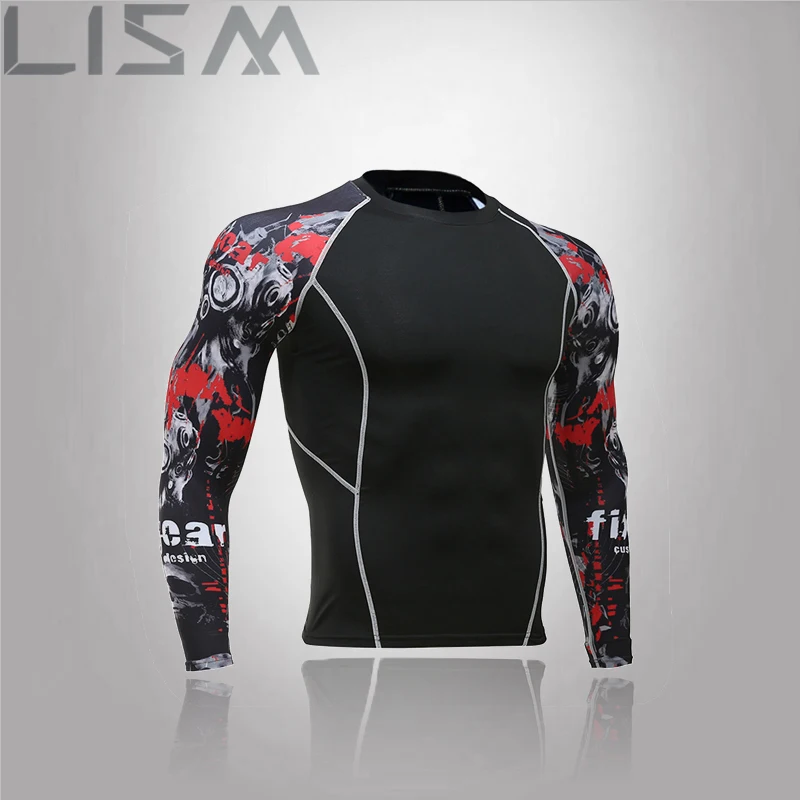 

Men's Running Jogging Sports T-Shirt Gym Fitness Training Compression T-Shirt Indoor Primer To Keep Warm Men's Long Underwear