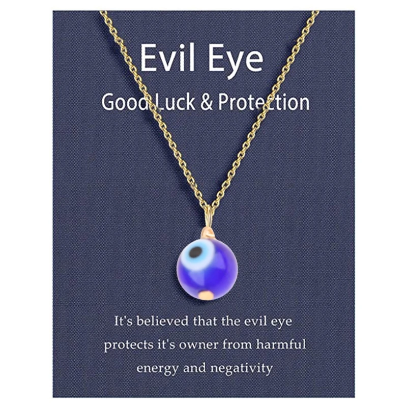 

652F модное ожерелье с демоническими глазами, Европейская и американская золотая цепочка, ожерелье круглой формы в форме капли для женщин
