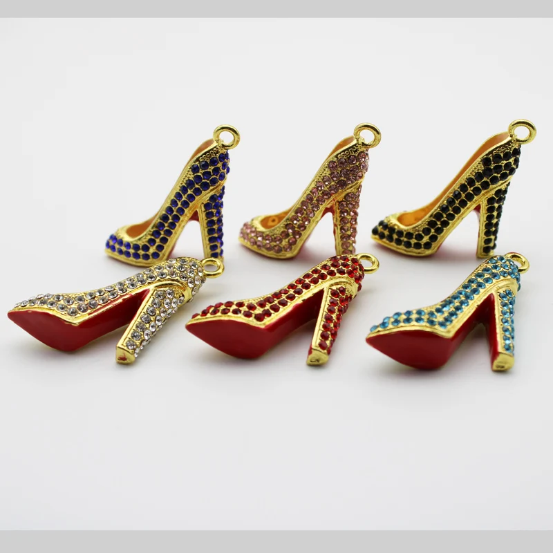 

Rhinestone High Heels Charms Alloy Crystal Shoes Handmade High Heel Pendant Charm DIY Handmade Accessories