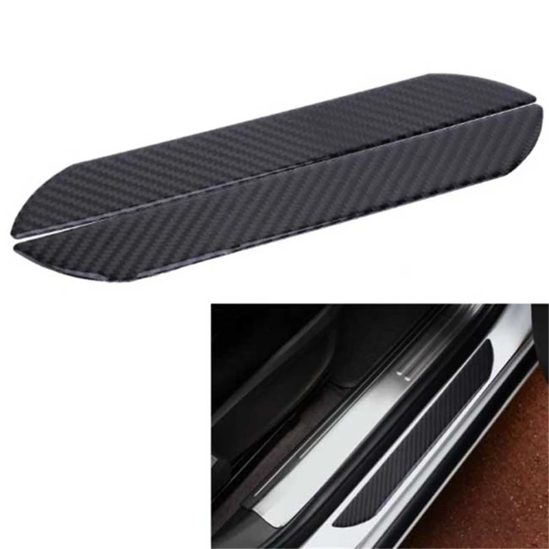 

2Pcs 25.5 X 3.5cm Car Stickers Universal Sill Scuff Anti Scratch Carbon Fiber Auto Door Sticker Decals Car Accessories