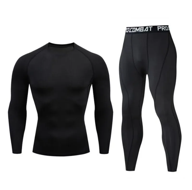 

Motorcycle Jacket Summer Motorbike Men Compression Sport Running Set Quick Dry Base Layer Suit Tight Long Sleeve T-Shirt + Pants