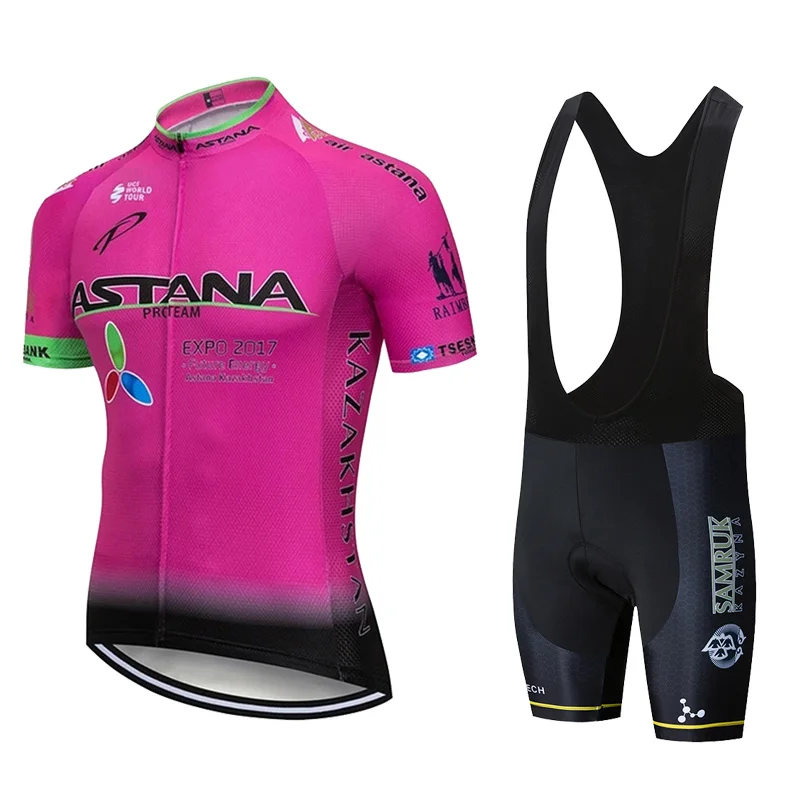 Cycling Set 02 Команда Астана Велоспорт Джерси Мужская короткая Джерси ropa ciclismo hombre ciclismo велосипедная Одежда Набор велосипедная одежда 20D гелевая накладка - Цвет: Cycling Set 02